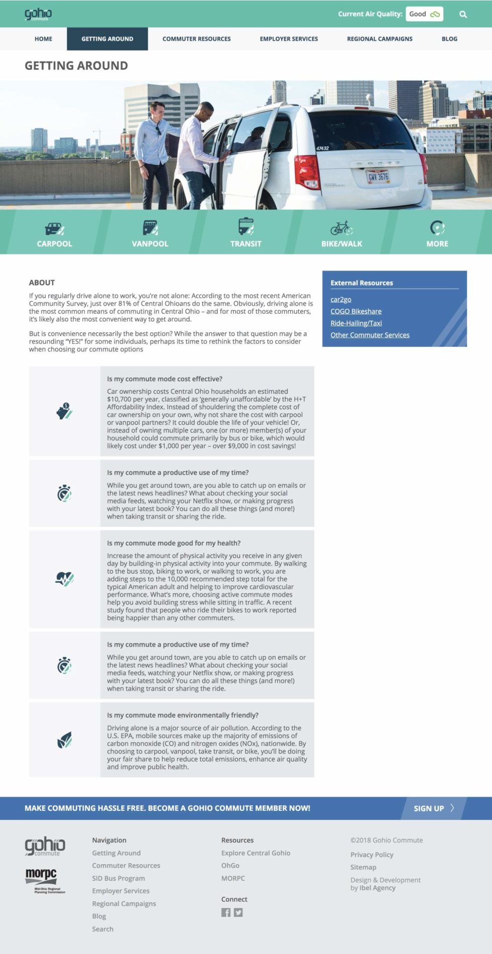 Gohio Commute Website